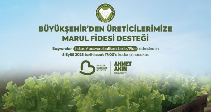 Balıkesir Büyükşehirden çiftçilere marul fidesi desteği