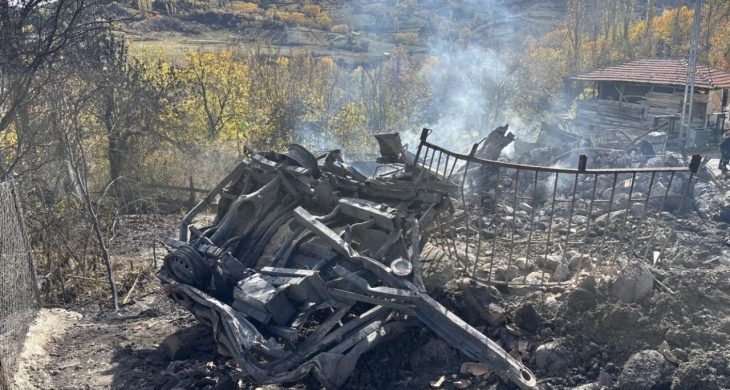 Çankırı’da köy yangını: 6 ev ve 1 ahır küle döndü