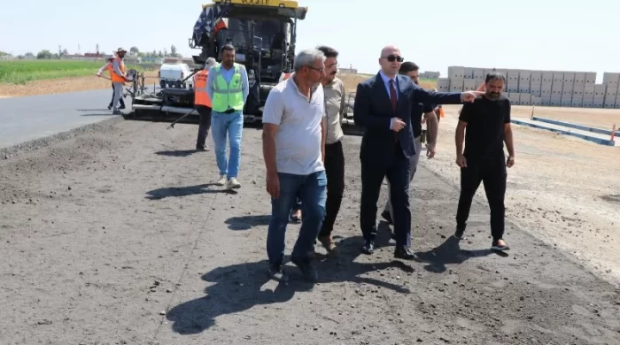 Ceylanpınar-Kızıltepe yolunda çalışmalar hızla sürüyor