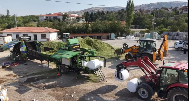 Çiftçiden alınan mısır silajları hayvan yetiştiricilerine dağıtılıyor