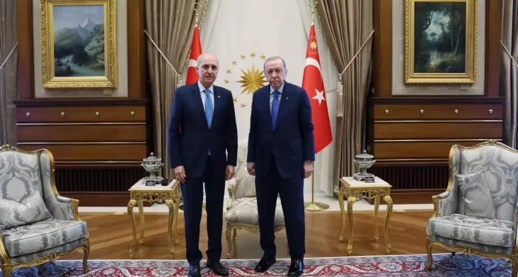 Cumhurbaşkanı Erdoğan, TBMM Başkanı Numan Kurtulmuş’u kabul etti