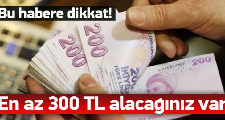 Devletin size en az 300 TL borcu var