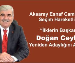 Doğan Ceylan Yeniden Adaylığını Açıkladı