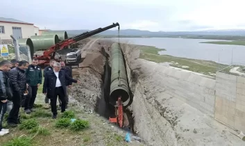 DSİ heyetinden baraj sulama hattına yakın markaj