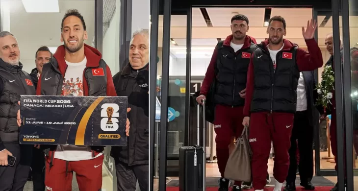 Dünya Kupası biletiyle dönen millilere coşkulu karşılama