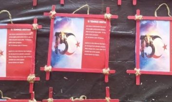 Kars’ta özel gereksinimli bireylerden 15 Temmuz’a anlamlı tablo