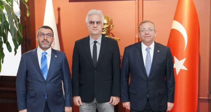Vali Polat ve Milletvekili Çalkın’dan Devlet Tiyatroları Genel Müdürü Tamer Karadağlı’ya ziyaret