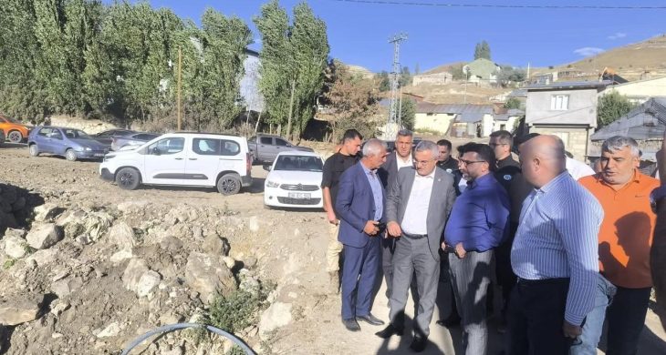 AK Parti Kars Milletvekili Adem Çalkın, Sarıkamış’ta taşkın kontrol tesislerini yerinde inceledi