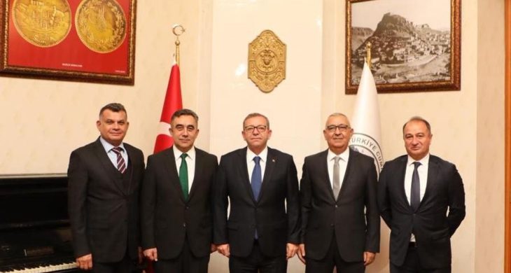 Kars Valisi Ziya Polat, polis başmüfettişlerini makamında ağırladı