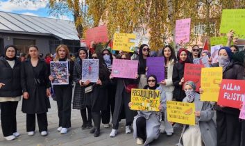 Sarıkamış 100. yıl şehitleri yurdu öğrencilerinden Filistin’e destek yürüyüşü