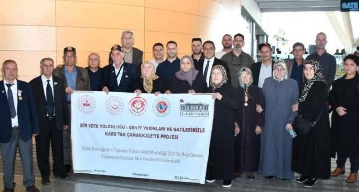Kars’tan şehit yakınları ve gaziler “Bir Vefa Yolculuğu”yla Çanakkale’ye uğurlandı