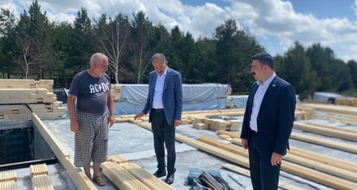 Arpaçay Kütük Ev Projesi’nde çalışmalar hız kazandı