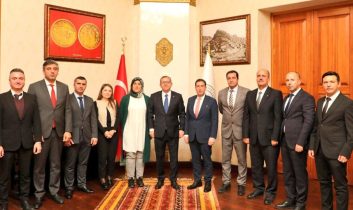 Vali Ziya Polat, TCDD 9. Bölge Müdürü Yunus Yeşilyurt ve beraberindeki heyeti kabul etti