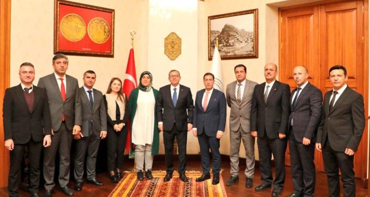 Vali Ziya Polat, TCDD 9. Bölge Müdürü Yunus Yeşilyurt ve beraberindeki heyeti kabul etti