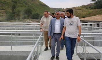Kars Atıksu Arıtma Tesisi’nde DSİ heyeti inşaatında teknik incelemelerde bulundu