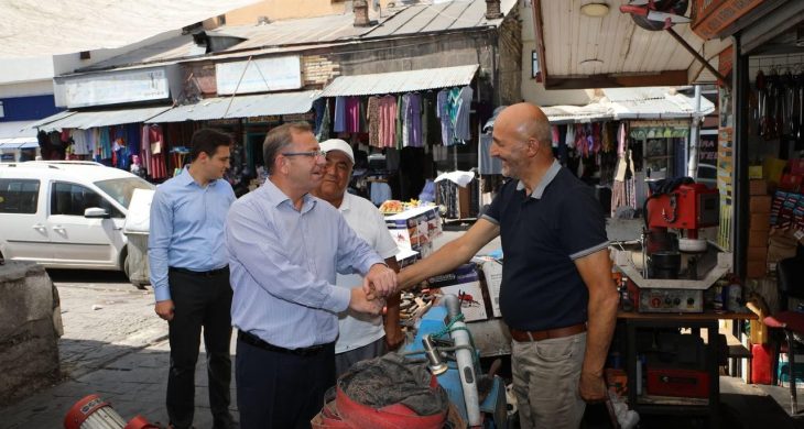 Vali Ziya Polat’tan esnafa ziyaret hayırlı işler, bereketli kazançlar diledi