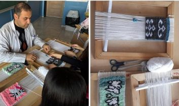 Kars 15 Temmuz Şehitler Anadolu Lisesinde halı dokuma sanatı yeniden canlanıyor