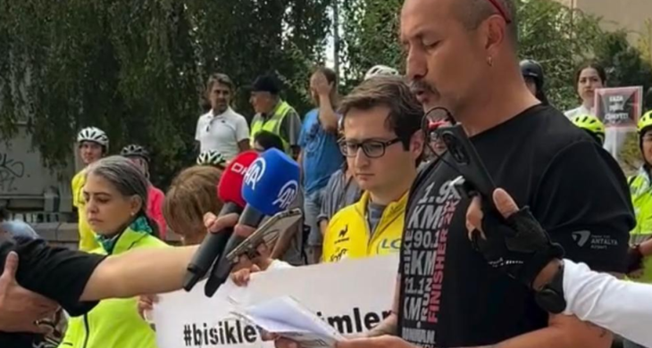 Ankara’da bisikletçilerden “Artık Yeter” çığlığı