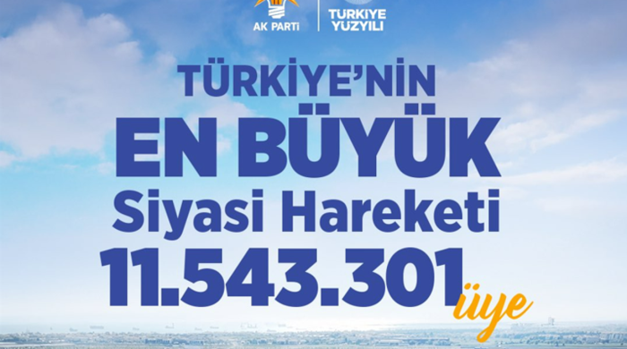 AK Parti’nin üye sayısı 11,5 milyonu aştı