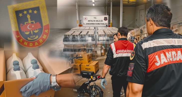 Antalya’da 119 bin 500 litre sahte alkol ele geçirildi