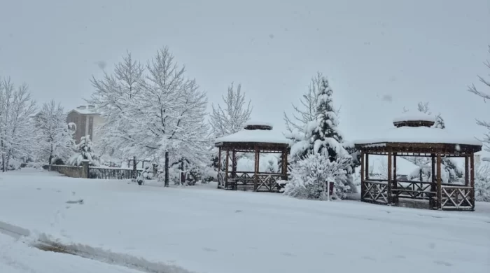 Elazığ kar yağışıyla beyaza büründü