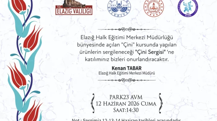 Elazığ’da çini sanatı sergisi kapılarını açıyor