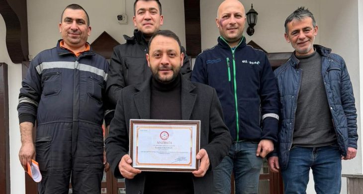 Demirciler ve Sobacılar Odası başkanı Mazbatasını aldı