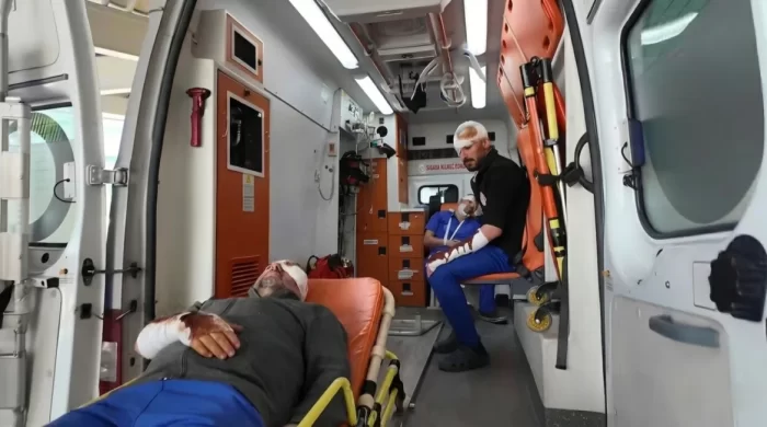 Erzurum Şehir Hastanesi’nde deprem ve yangın senaryolu kırmızı kod tatbikatı