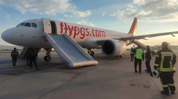 Esenboğa’da yolcu uçağında yangın paniği