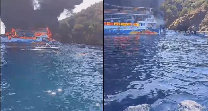 Fethiye’de gezi teknesinde yangın dehşeti