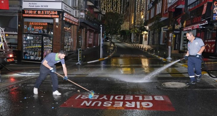 Giresun Gazi Caddesi tertemiz oldu