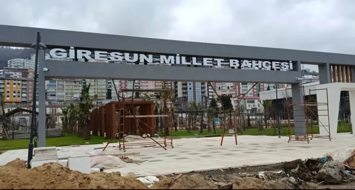 Giresun Millet Bahçesi inşaatı sona geldi