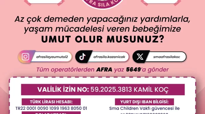 “Güneşim Sönmesin!” SMA hastası Afra Sıla’nın ailesinden Türkiye’ye yardım çağrısı