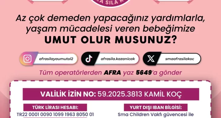 “Güneşim Sönmesin!” SMA hastası Afra Sıla’nın ailesinden Türkiye’ye yardım çağrısı