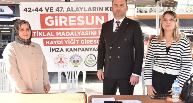 Görele Belediyesi’nden istiklal madalyası imza kampanyasına destek