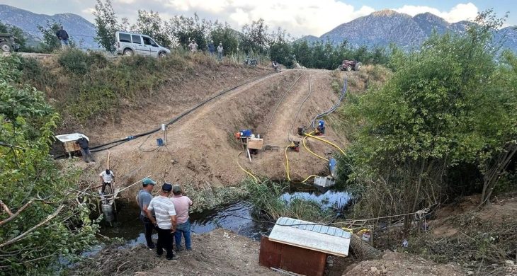 Boğazova’da sulama krizi son çare arıtma suyu oldu