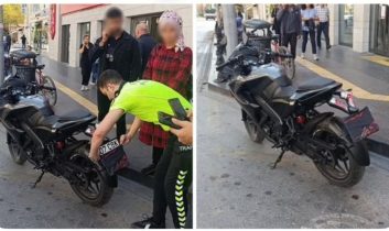 Plakasını bandanayla gizledi, 43 bin TL ceza yedi!