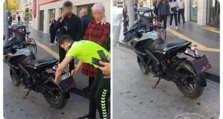 Plakasını bandanayla gizledi, 43 bin TL ceza yedi!