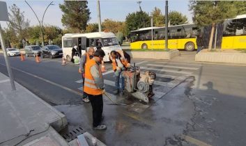 Batman’da 25 noktaya LED’li yaya geçidi