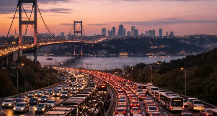 İftar saatine doğru İstanbul’da trafik kilitlendi