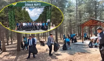 Isparta’da hükümlülerden çevre temizliği