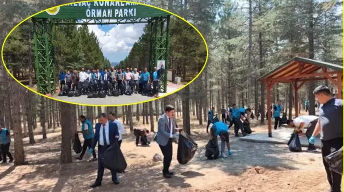 Isparta’da hükümlülerden çevre temizliği