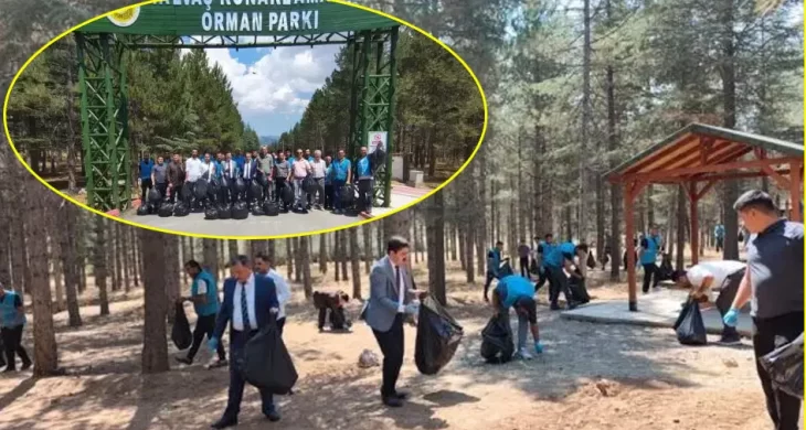 Isparta’da hükümlülerden çevre temizliği