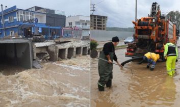 İzmir’de sağanak hayatı felç etti: Yollar çöktü, ev ve iş yerlerini su bastı