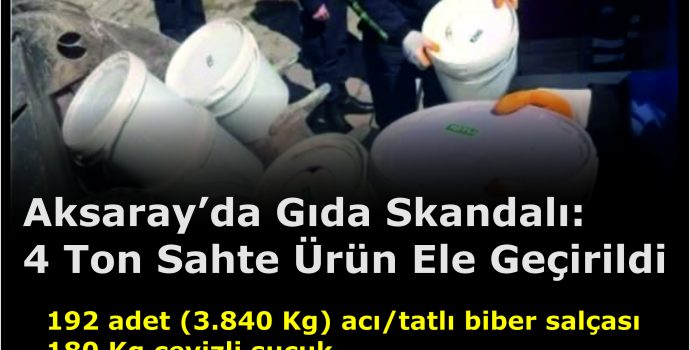 Aksaray’da Kaçak Gıda Operasyonu