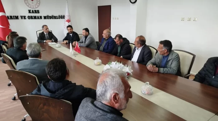 Kars Damızlık Sığır Yetiştiricileri Birliği’nden Tarım İl Müdürlüğü’ne ziyaret