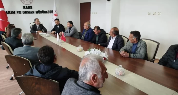 Kars Damızlık Sığır Yetiştiricileri Birliği’nden Tarım İl Müdürlüğü’ne ziyaret