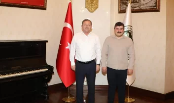 Kars Valisi Ziya Polat, Baskil Kaymakamı Muhammed Enes Çıkrık’ı ağırladı