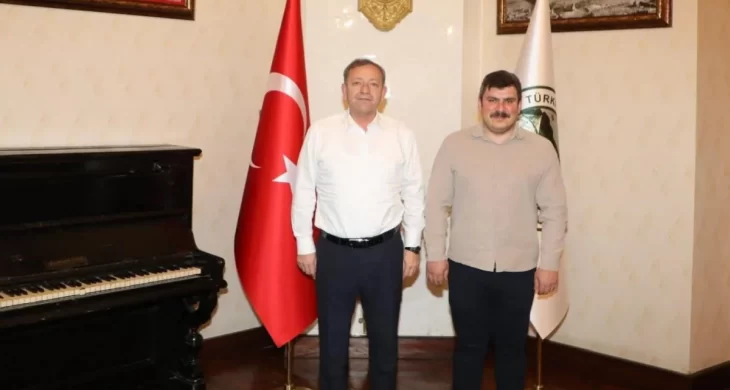 Kars Valisi Ziya Polat, Baskil Kaymakamı Muhammed Enes Çıkrık’ı ağırladı