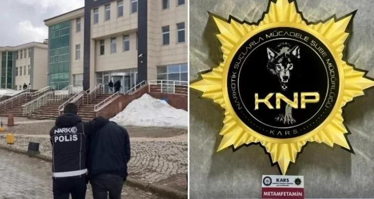 Kars’ta durdurulan araçta metamfetamin maddesi ele geçirildi
